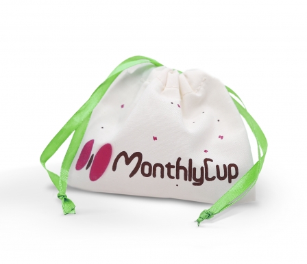 MonthlyCup Cloth bag - green string