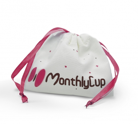 MonthlyCup Cloth bag - pink string